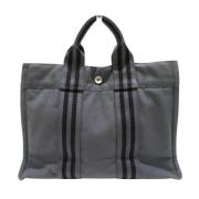 Pre-owned Canvas totes Hermès Vintage , Gray , Dames