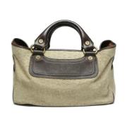 Pre-owned Suede handbags Celine Vintage , Beige , Dames