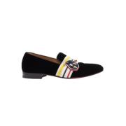 Pre-owned Nylon flats Christian Louboutin Pre-owned , Black , Dames