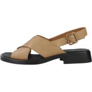 Stijlvolle Platte Sandalen Camper , Brown , Dames