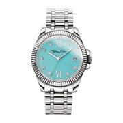 Blauw Stalen Dameskwarts Horloge Thomas Sabo , Gray , Dames