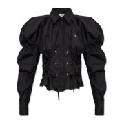 shirt met decoratieve vetersluiting Vivienne Westwood , Black , Dames