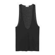 Sleeveless Tops Saint Laurent , Black , Dames