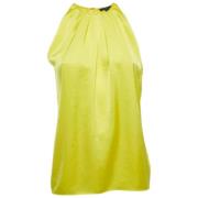 Pre-owned Satin tops Ralph Lauren Pre-owned , Yellow , Dames
