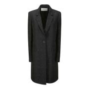 Single-Breasted Coats Lanvin , Black , Dames