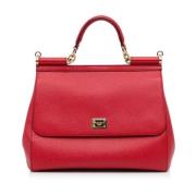 Pre-owned Leather handbags Dolce & Gabbana Pre-owned , Red , Dames