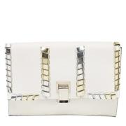 Pre-owned Leather clutches Proenza Schouler Pre-owned , White , Dames