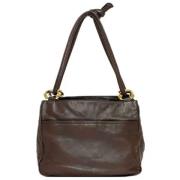 Pre-owned Leather shoulder-bags Loewe Pre-owned , Brown , Dames