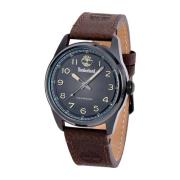 Leren Band Quartz Horloge, Zwarte Kast Timberland , Black , Heren