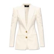 Single-breasted blazer Balmain , White , Dames