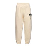 Sweatpants met logo Palm Angels , Yellow , Heren