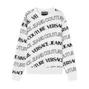 LogoWave Crewneck Sweatshirt Versace Jeans Couture , White , Heren
