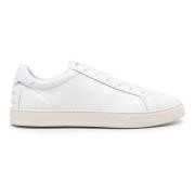 Minimalistische Witte Leren Sneakers Tod's , White , Heren