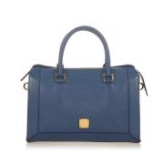 Pre-owned Leather handbags MCM Pre-owned , Blue , Dames