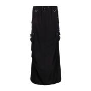 Zwarte Cargo Maxi Jurk Coperni , Black , Dames