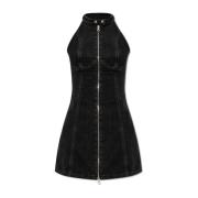 De-Lulu-Short denim jurk Diesel , Black , Dames