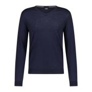 V-neck Knitwear Hugo Boss , Blue , Heren