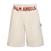 Bedrukte shorts Palm Angels , Beige , Heren