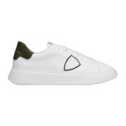 Lage Top Camo Leren Sneakers Philippe Model , White , Heren