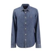 Denim Overhemd - Stijlvol en veelzijdig Polo Ralph Lauren , Blue , Dam...