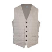 Licht gevoerde vest met knoopsluiting Eleventy , Beige , Heren