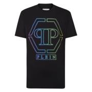 Zwarte T-shirts en Polos Philipp Plein , Black , Heren