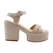 Elegante hoge hak sandalen Ctwlk. , Beige , Dames