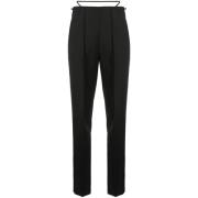 Zwarte pantalon met zijbanden Nensi Dojaka , Black , Dames