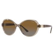 Trendy Gepolariseerde Bruine Zonnebril Vogue , Brown , Dames