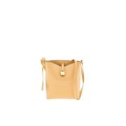 Vergrendelde Hobo Mini Leren Tas Carolina Herrera , Beige , Dames