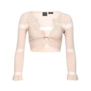 Geribbelde Vest met Transparante Streep Pinko , Multicolor , Dames