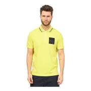 Gele Organisch Katoenen Polo Shirt Armani Exchange , Yellow , Heren