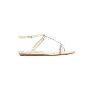 Pre-owned Leather sandals Jimmy Choo Pre-owned , Beige , Dames