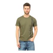 Militaire Stijl T-shirts en Polo's Emporio Armani EA7 , Green , Heren