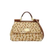 Pre-owned Raffia crossbody-bags Dolce & Gabbana Pre-owned , Beige , Da...