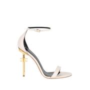 High Heel Sandals Elisabetta Franchi , White , Dames