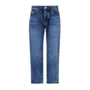 Losse Tapered Denim Jeans Armani Exchange , Blue , Heren