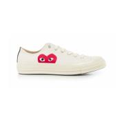 Grote Hart Lage Sneakers Comme des Garçons Play , White , Dames