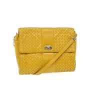 Pre-owned Leather shoulder-bags Bottega Veneta Vintage , Yellow , Dame...