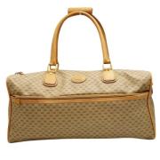 Pre-owned Canvas travel-bags Gucci Vintage , Beige , Dames