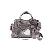 Leather handbags Balenciaga , Gray , Dames
