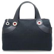 Pre-owned Canvas handbags Bvlgari Vintage , Black , Dames