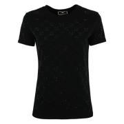 T-Shirts Elisabetta Franchi , Black , Dames
