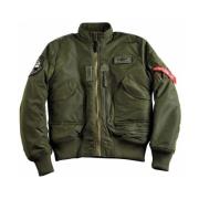 Donkergroene Engine Flight Bomberjack Alpha Industries , Green , Heren