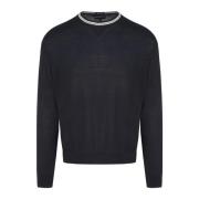 Round-neck Knitwear Emporio Armani , Blue , Heren