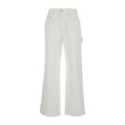 Witte Worker Broek Dunst , White , Dames