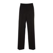 Wide Trousers Msgm , Black , Heren