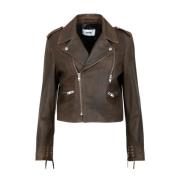 Leather Jackets Mauro Grifoni , Brown , Dames