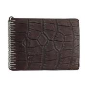 Alligator Leren Portemonnee Isaac Sellam , Brown , Unisex