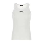 Mouwloze Top Versace , White , Heren